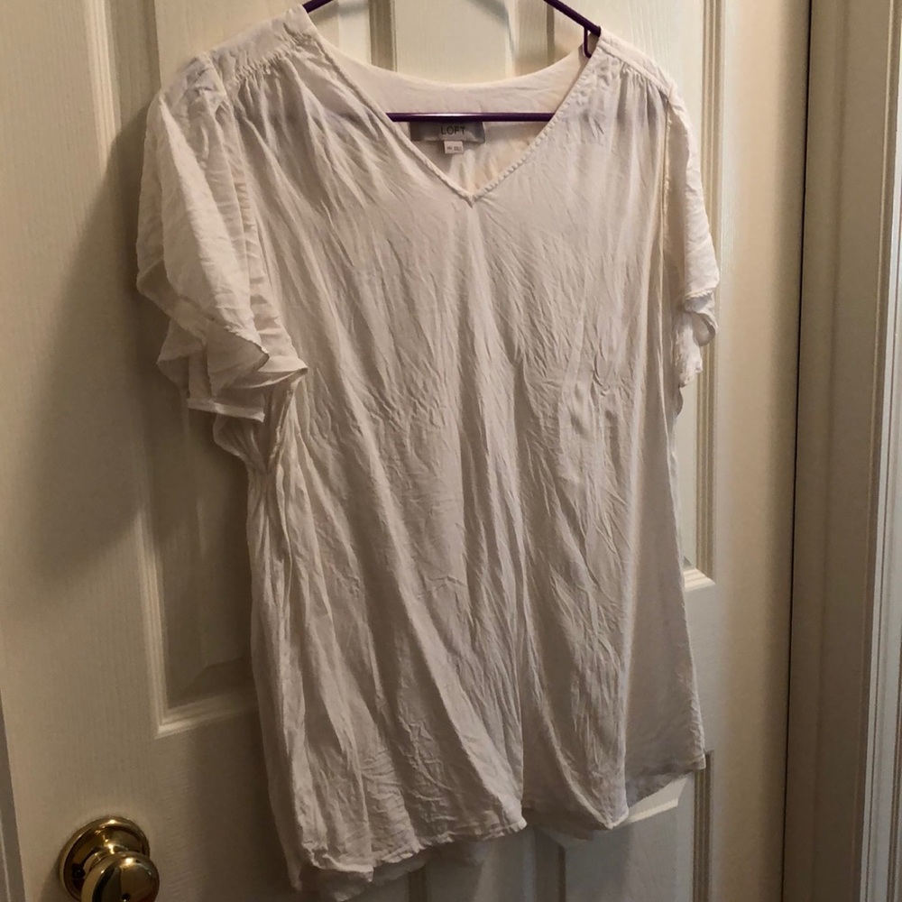 White crepe blouse